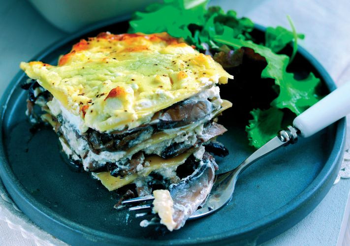 French Vegetarian Recipes
 Lasagne with Mushrooms and French Goat’s Cheese Ve arian