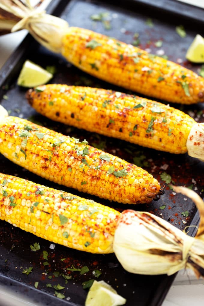 Fresh Corn Grill
 Grilled Cilantro Lime and Paprika Corn on the Cob