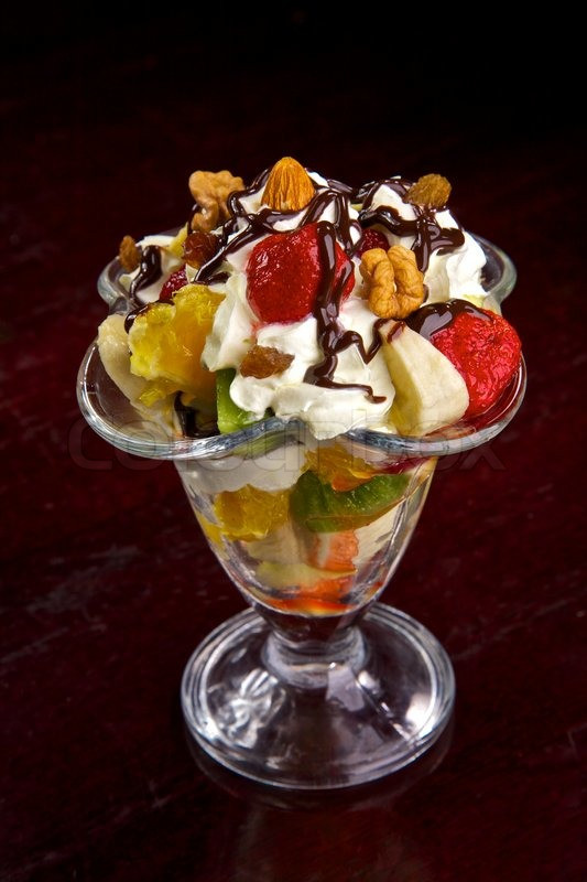 Fresh Fruit Desserts
 Fresh fruit in cream A dessert from