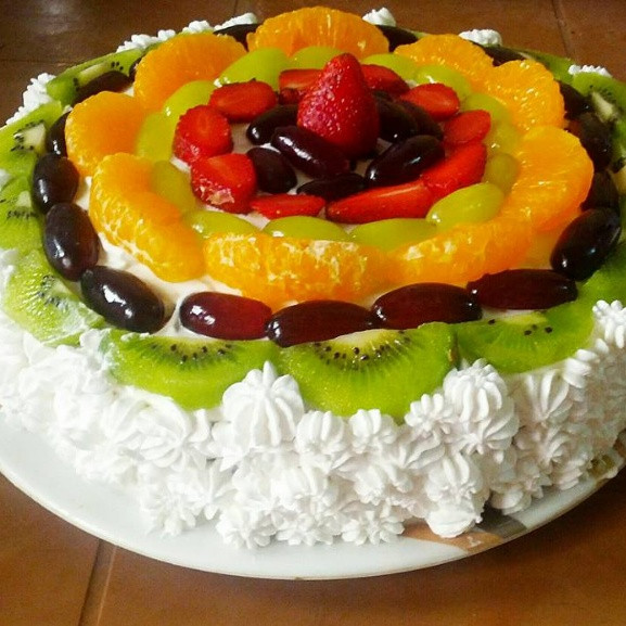 Fresh Fruits Cake Recipe
 Eggless Fresh Cream Fruit Cake Recipe How to make Eggless