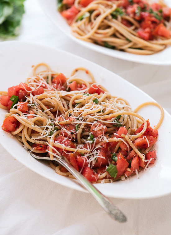 Fresh Tomato Pasta Sauce
 Spaghetti with Fresh Tomato Sauce Cookie and Kate