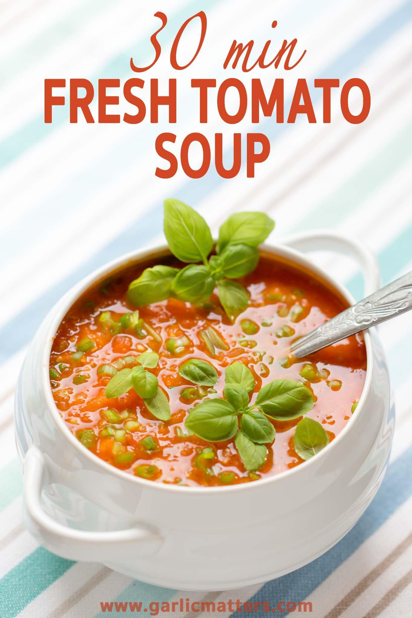 Fresh Tomato Soup Recipe
 30 min FRESH TOMATO SOUP RECIPE