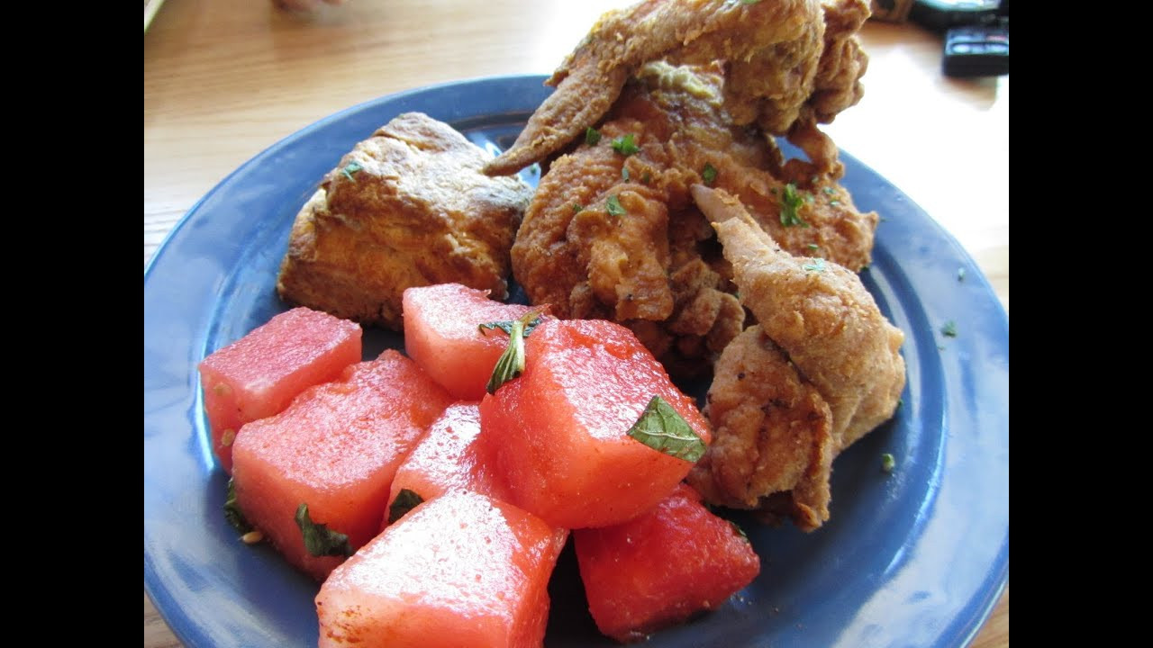 Fried Chicken And Watermelon
 Fried Chicken And Watermelon And Kool Aid