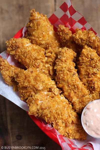 Fried Chicken Fingers
 Busy in Brooklyn oven fried chicken fingers