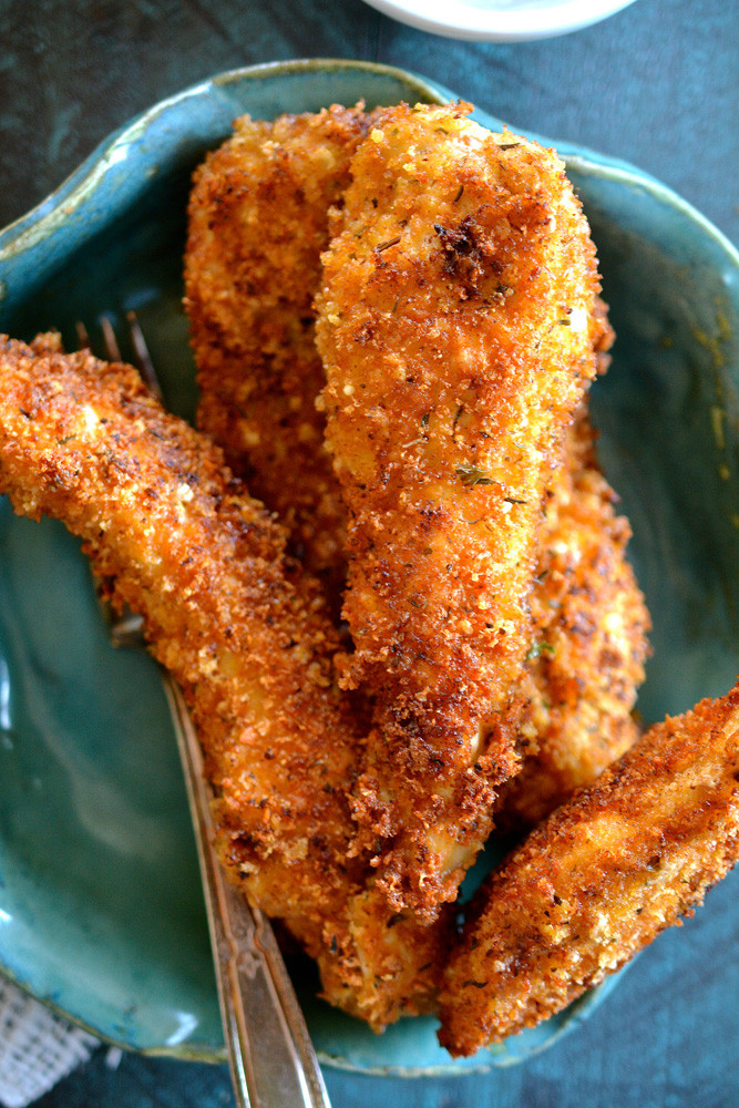 Fried Chicken Fingers
 Crispy Fried Chicken Fingers with Homemade Blue Cheese