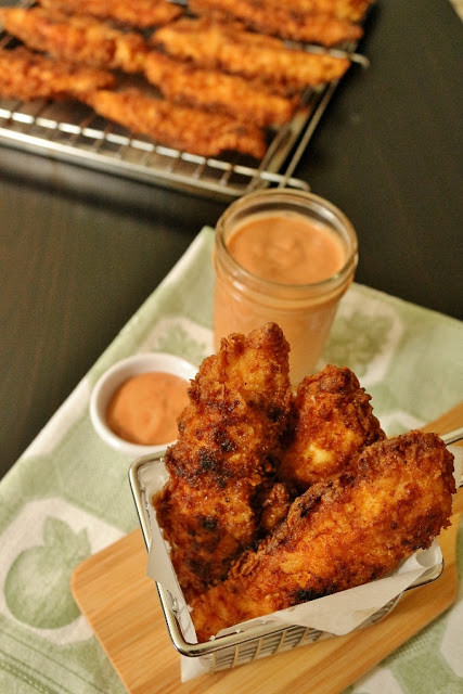 Fried Chicken Fingers
 Mission Food Fried Chicken Fingers with eback Sauce