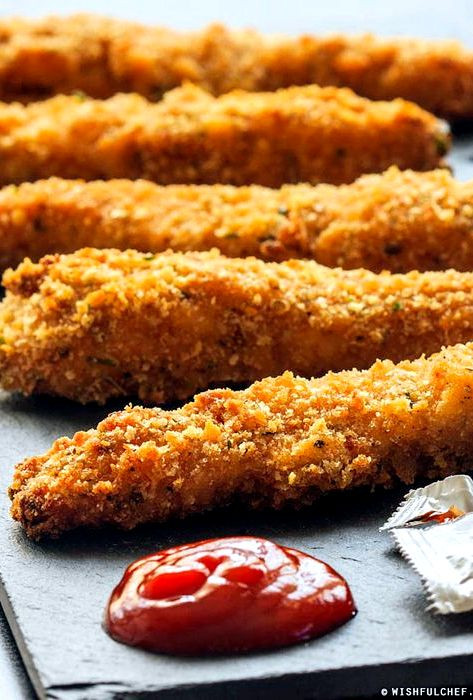 Fried Chicken Fingers
 Crispy oven fried chicken fingers recipe