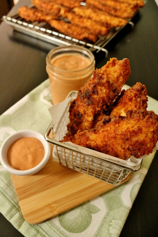 Fried Chicken Fingers
 Mission Food Fried Chicken Fingers with eback Sauce