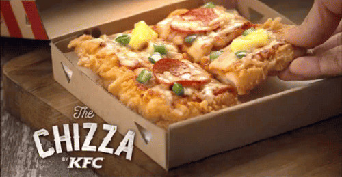Fried Chicken Gif
 Fried Chicken Pizza GIF Find & on GIPHY