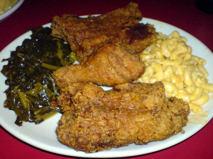 Fried Chicken Mac And Cheese
 Fried Chicken Collard Greens Mac n Cheese Yelp