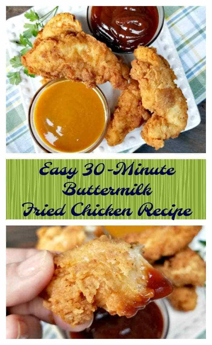 Fried Chicken Recipe Easy
 Super Easy 30 Minute Buttermilk Fried Chicken Recipe