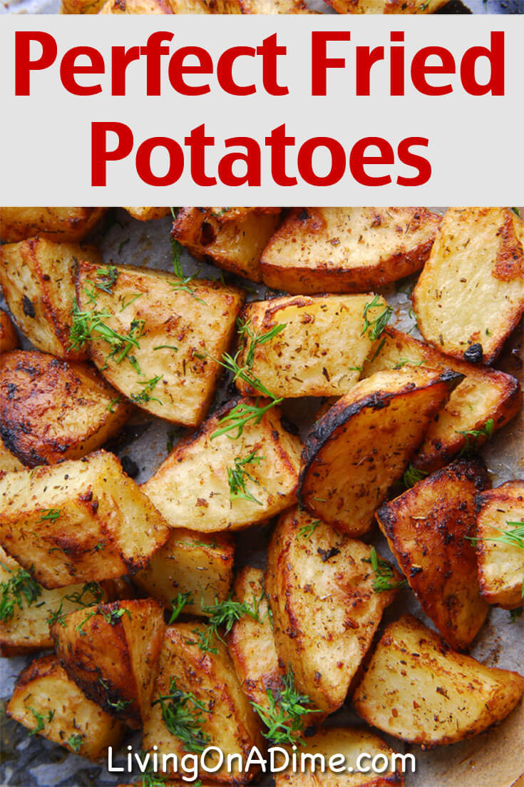 Fried Potato Recipes
 Easy Fried Potatoes Recipe Living on a Dime