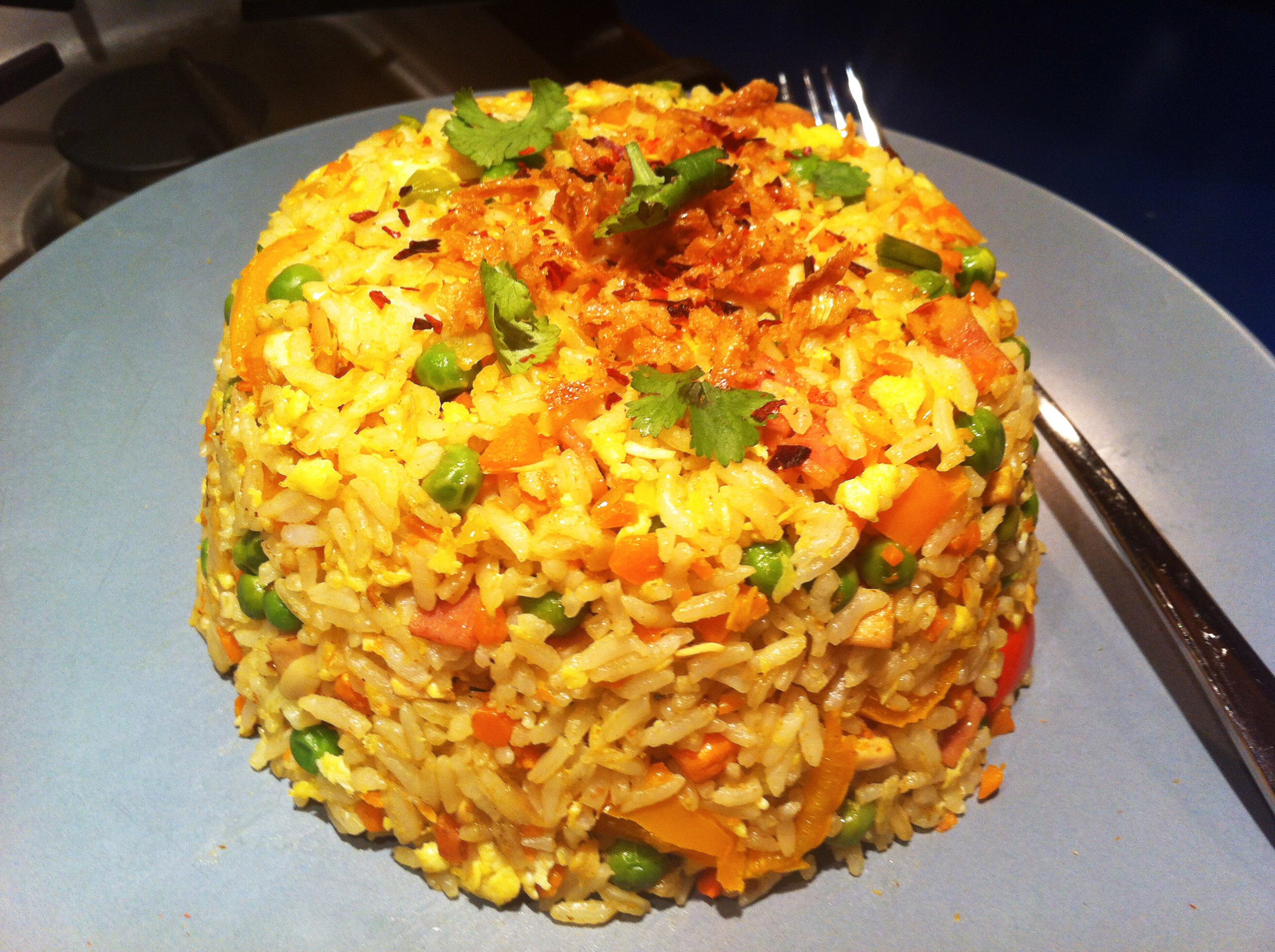 Fried Rice With Egg
 Chicken & Bacon Egg Fried Rice