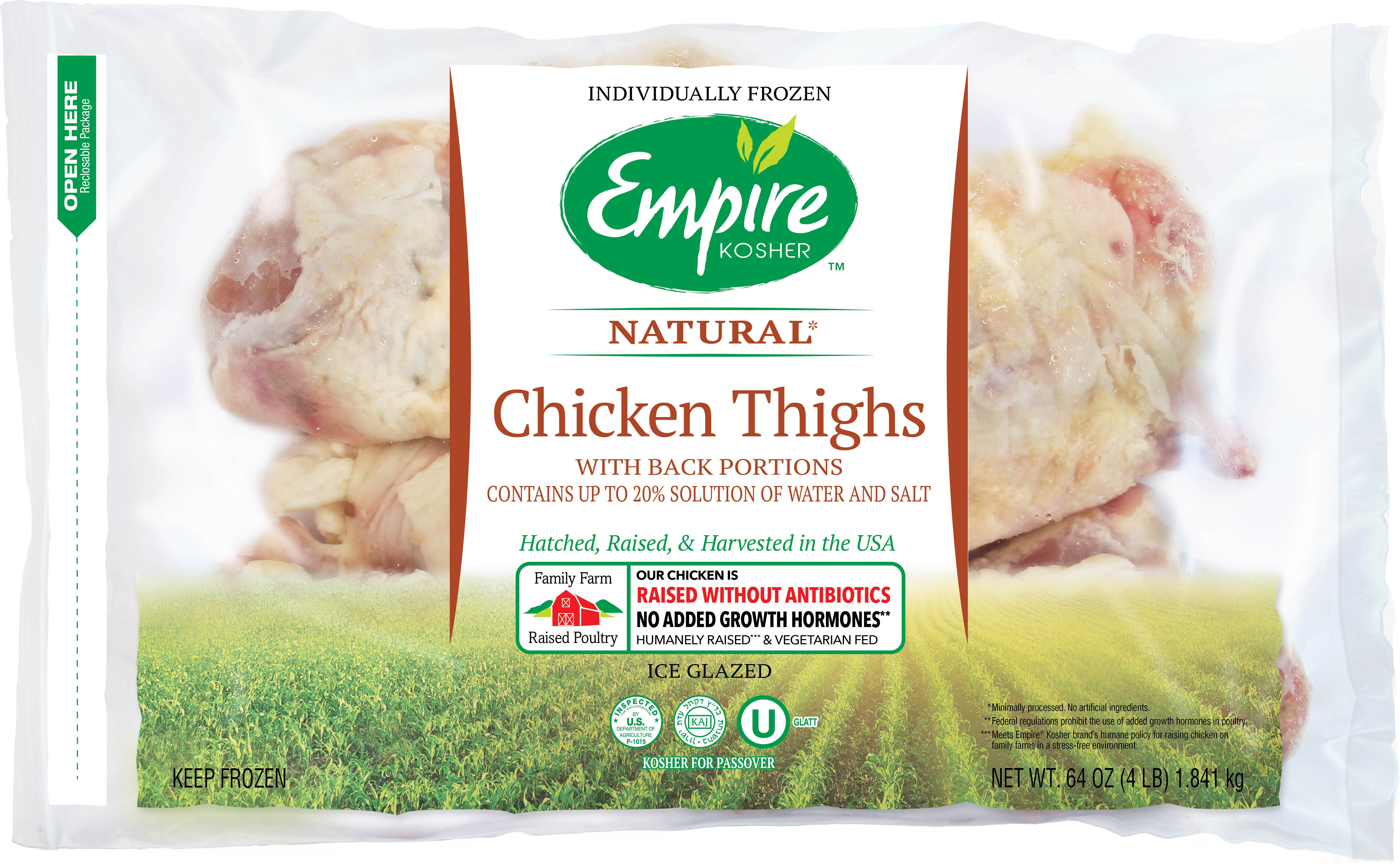 Frozen Chicken Thighs
 Empire Kosher