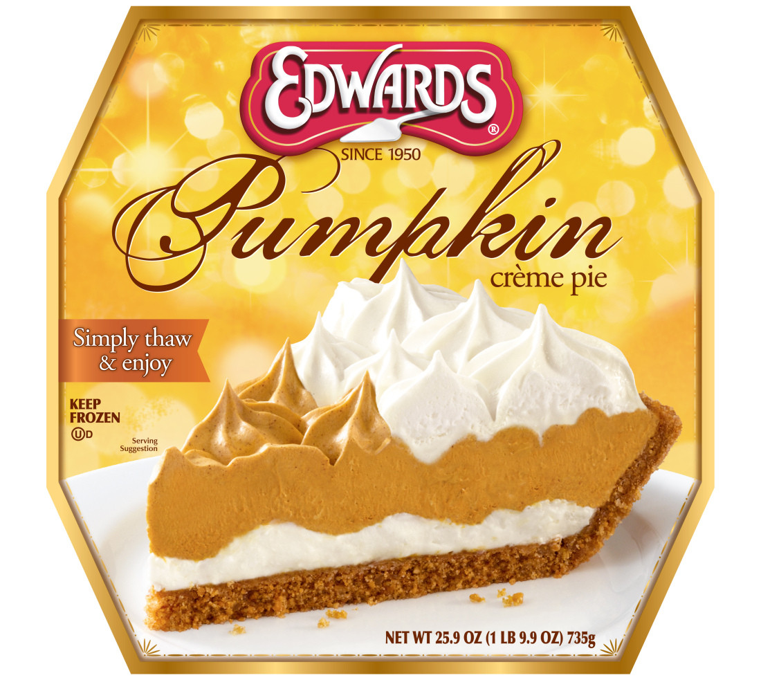 Frozen Dessert Brand
 News Edwards New Pumpkin Creme Pie