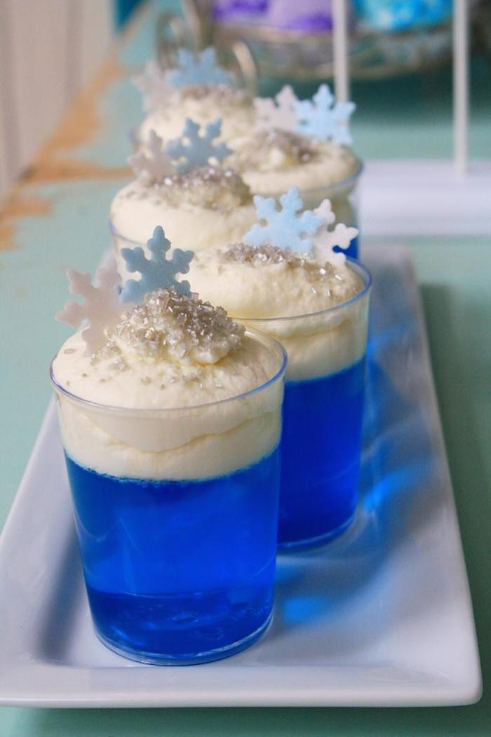 Frozen Dessert Party
 Kara s Party Ideas Frozen themed dessert buffet via Kara s