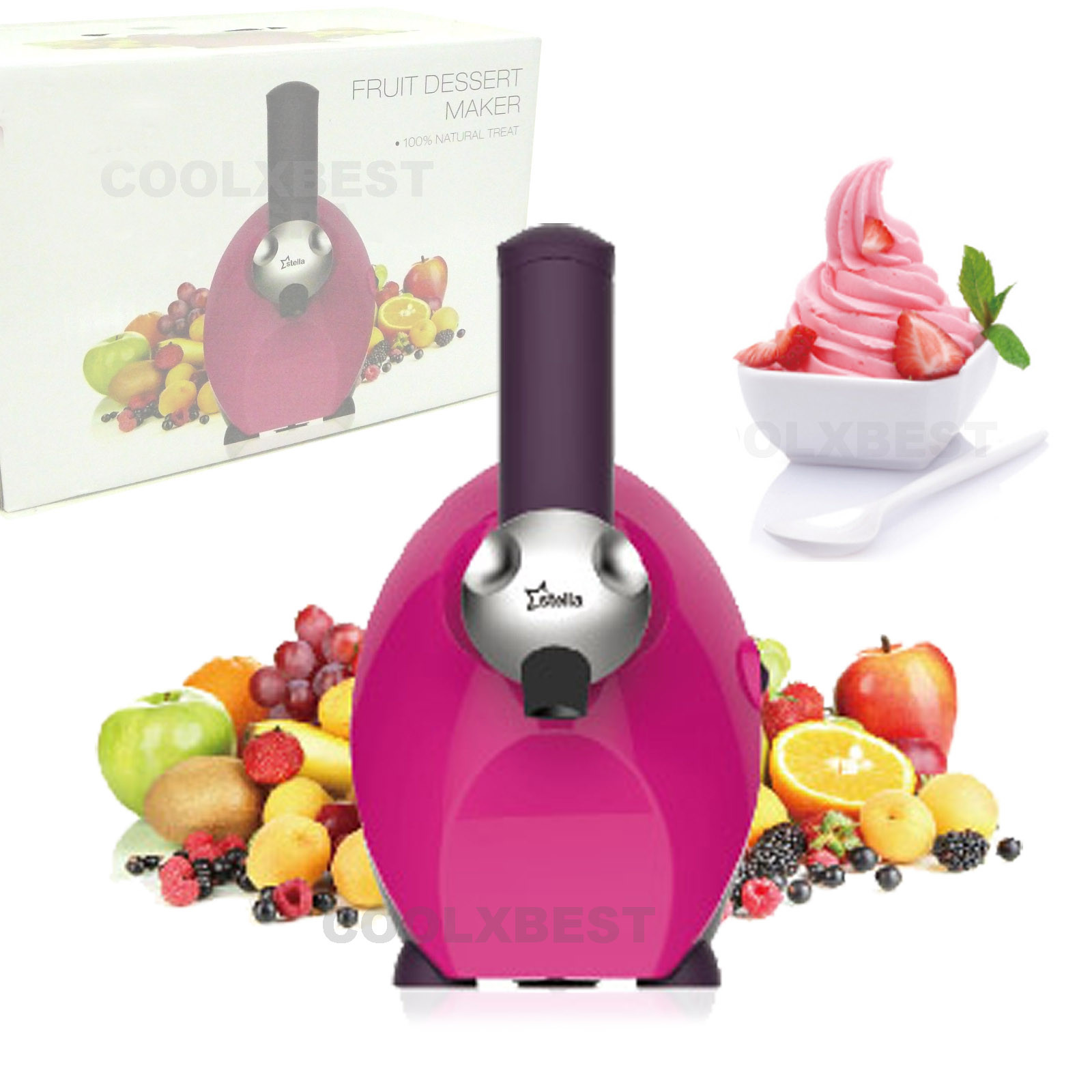 Frozen Fruit Dessert Maker
 NEW ST ELLA ELAN FROZEN FRUIT DESSERT GELATO MAKER BLENDER