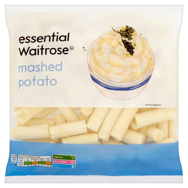 Frozen Mashed Potatoes
 Essential Waitrose Mashed Potato Frozen 700g from Ocado