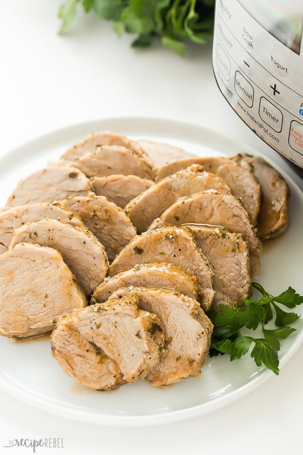 Frozen Pork Chops In Instant Pot
 Instant Pot Pork Tenderloin with Garlic Herb Rub