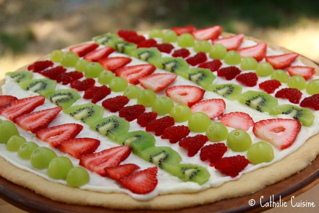 Fruit Dessert Pizza
 Catholic Cuisine St Anne s Day Dessert Fruit Pizza