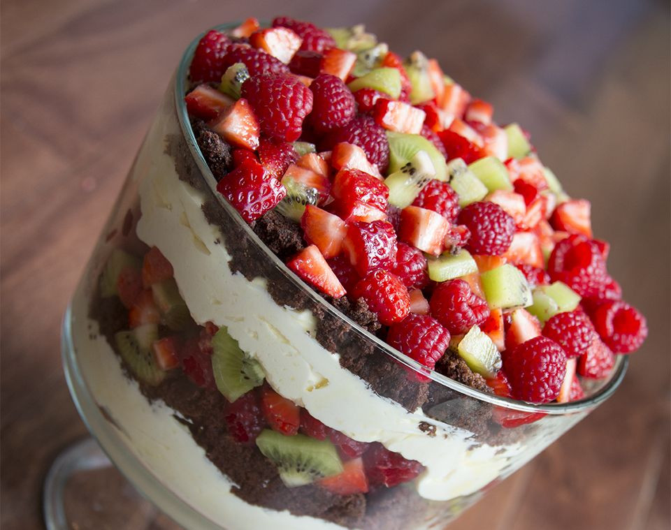 Fruit Dessert Recipes
 Chocolate and Fruit Trifle Cuisine Creation