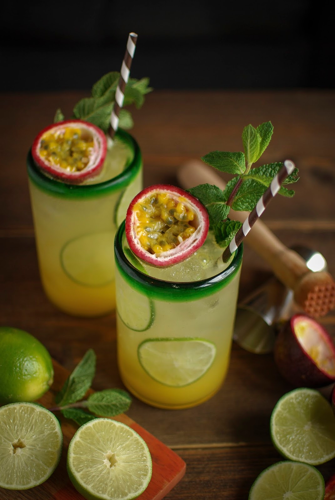 Fruity Rum Drinks
 Mint and Passion Fruit Rum Punch Cocktail Recipe Katiecakes