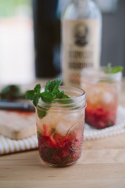 Fruity Whiskey Drinks
 Strawberry Bourbon Julep by Delightfully Tacky via Flickr