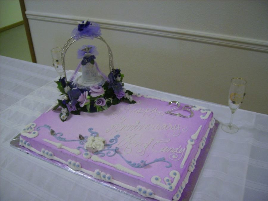 Full Sheet Cake
 Full Sheet Cake For 25Th Wedding Anniversary With Fondant