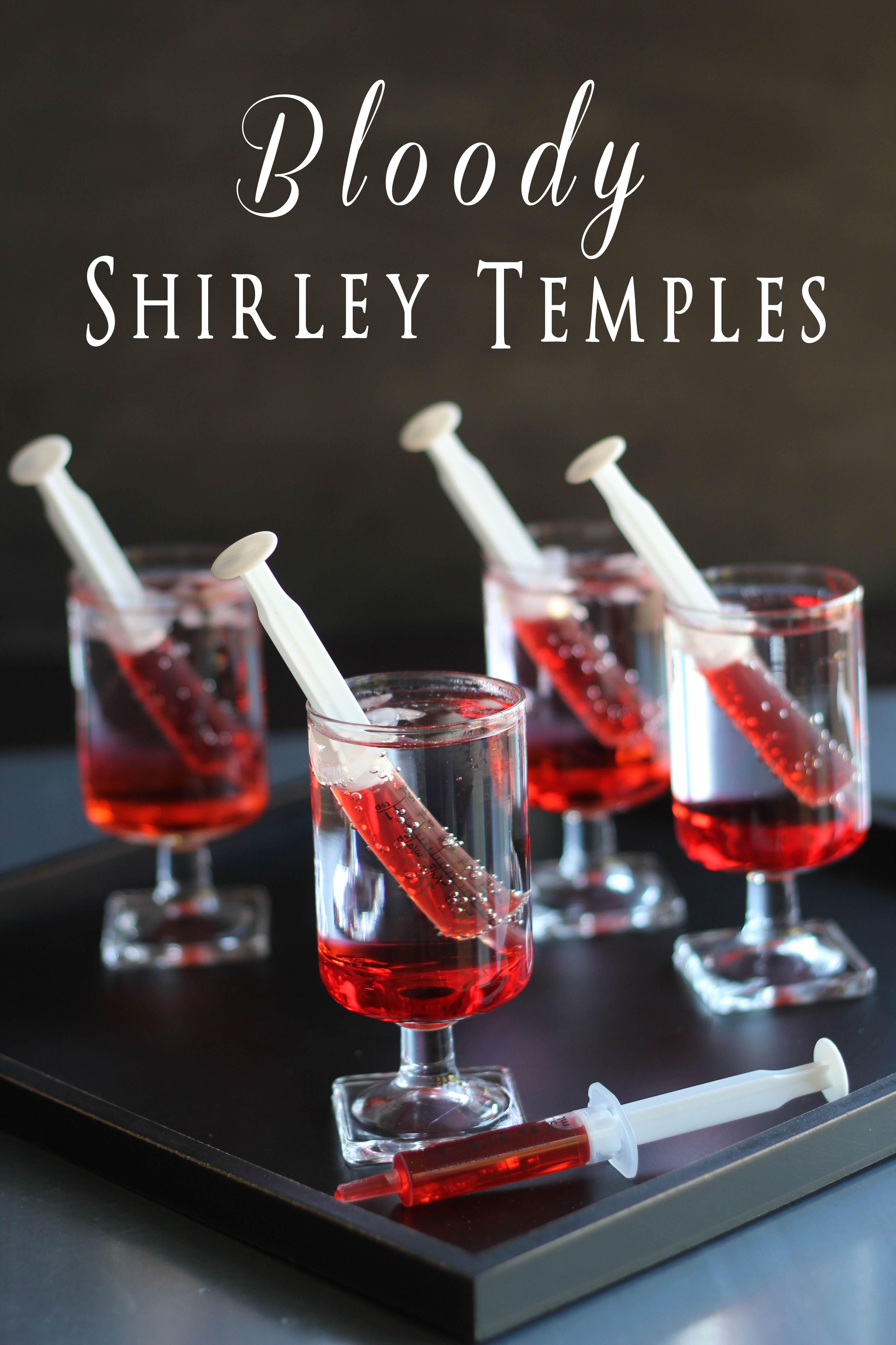 Funny Halloween Drinks
 Bloody Shirley Temples TGIF This Grandma is Fun