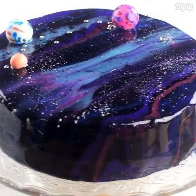 Galaxy Cake Recipe
 Now you to learn how to make it Mirror Glaze Galaxy