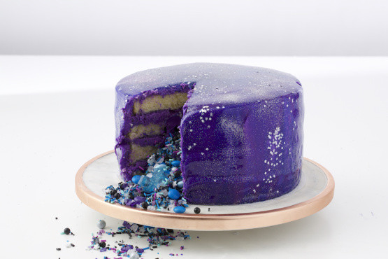 Galaxy Cake Recipe
 Galaxy Mirror Cake Recipe Genius Kitchen