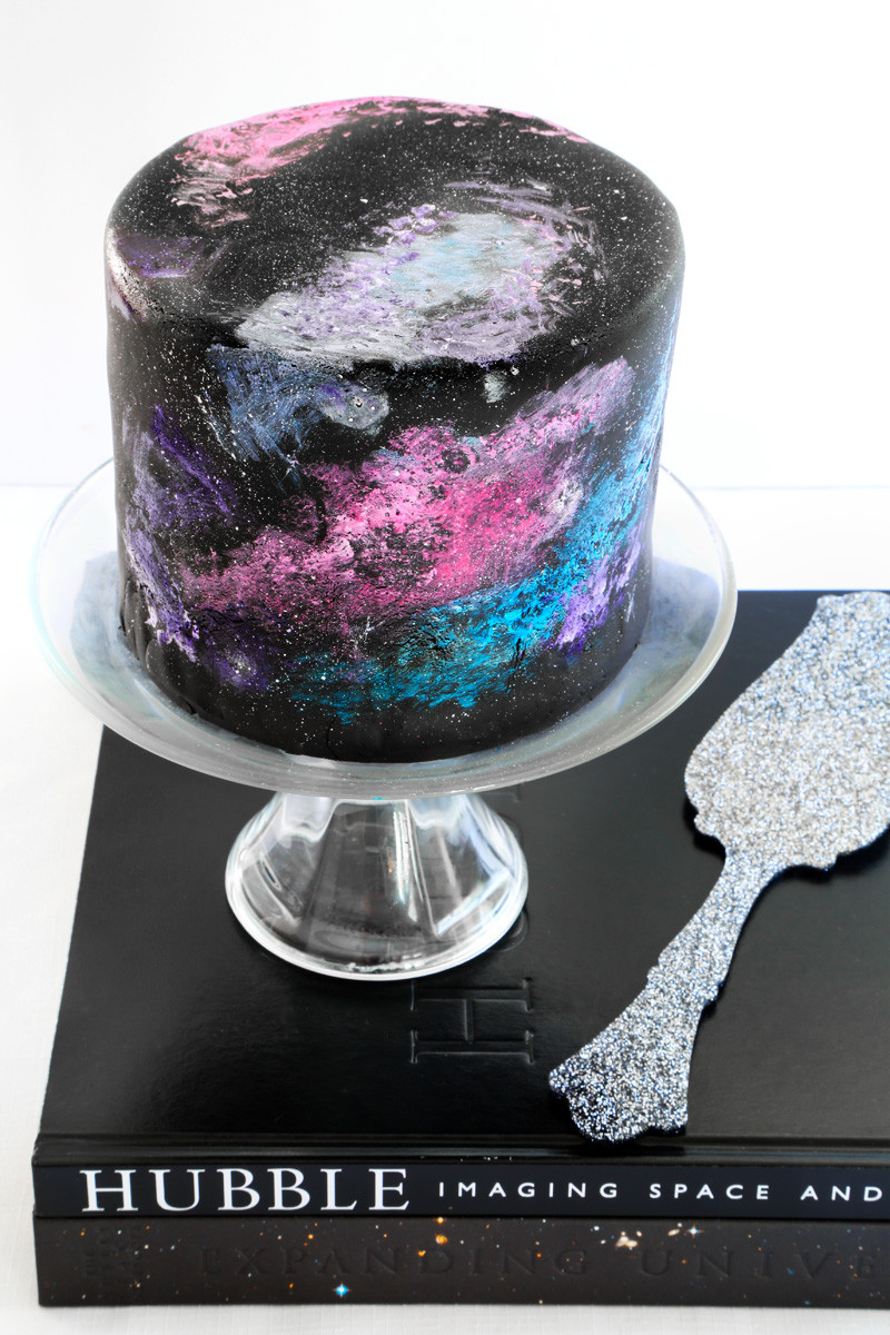 Galaxy Cake Recipe
 Black Velvet Nebula Cake