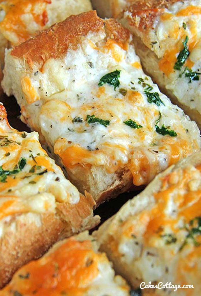 Garlic Cheese Bread
 Bubbly Cheese Garlic Bread Recipe Cakescottage