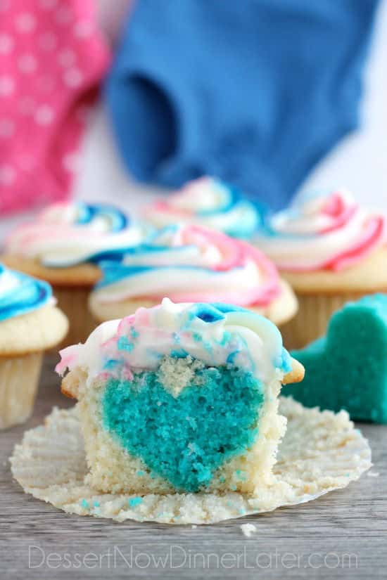 Gender Reveal Cupcakes
 Gender Reveal Cupcakes Dessert Now Dinner Later