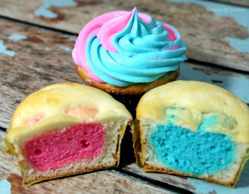 Gender Reveal Cupcakes
 Gender Reveal Cupcakes Teaspoon Goodness