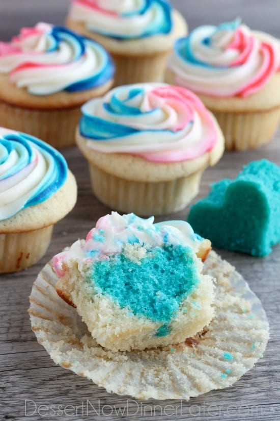 Gender Reveal Cupcakes
 Gender Reveal Cupcakes Dessert Now Dinner Later