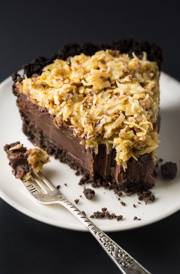 German Chocolate Pie
 No Bake German Chocolate Pie with Oreo Cookie Crust