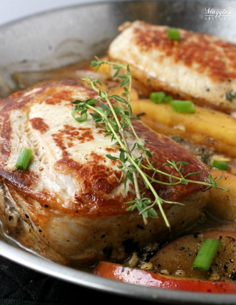 German Pork Chops
 Skillet Pork Chops with Apples and ions