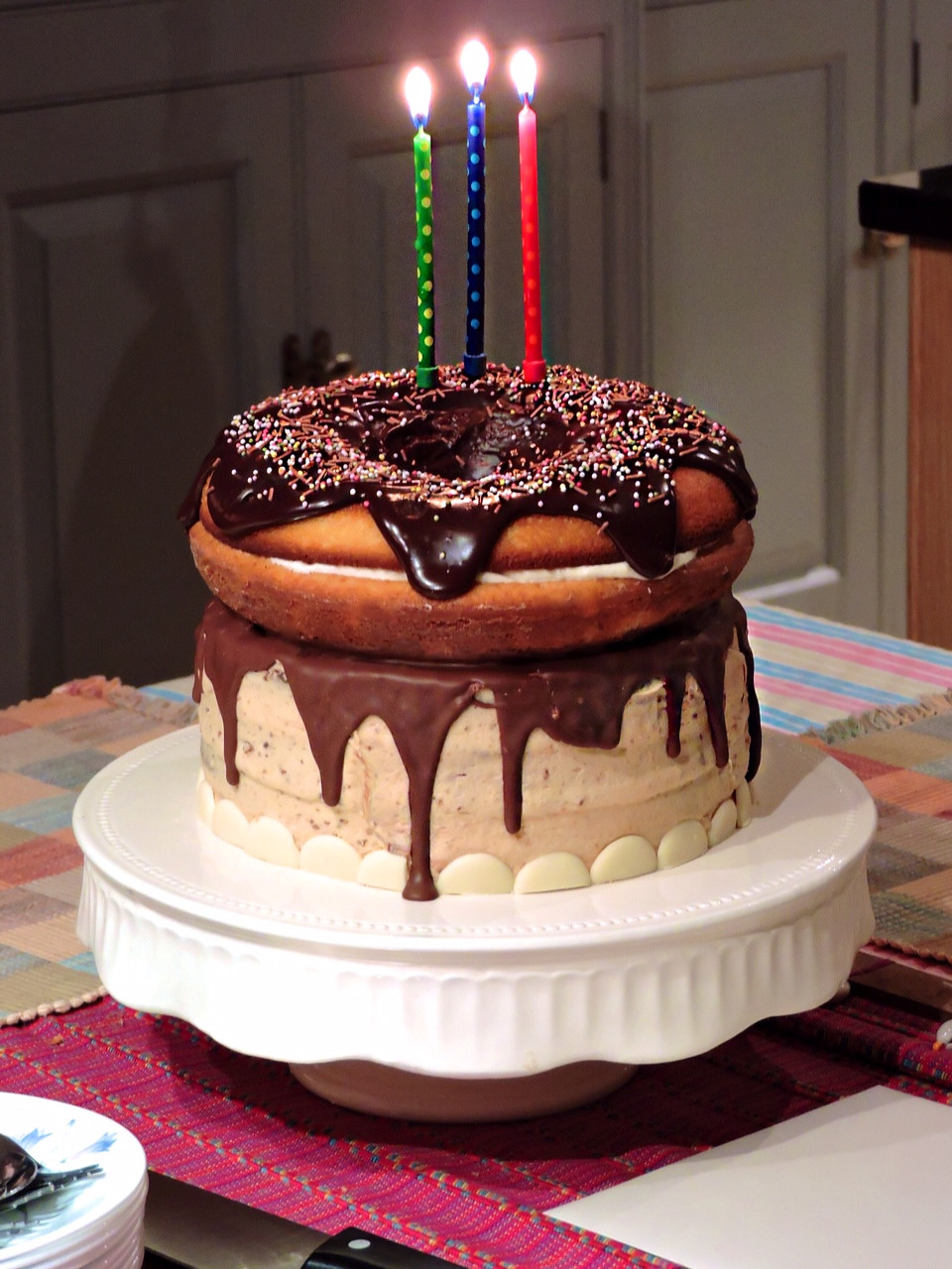 Giant Birthday Cake
 Giant Doughnut Birthday Cake – BakedByH