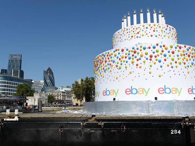 Giant Birthday Cake
 In pictures there s a giant birthday cake floating on the