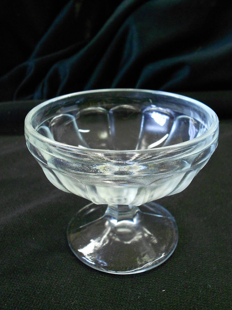Glass Dessert Cups
 Vintage Glass Parfait Dessert Cup or Bowl Stemmed No