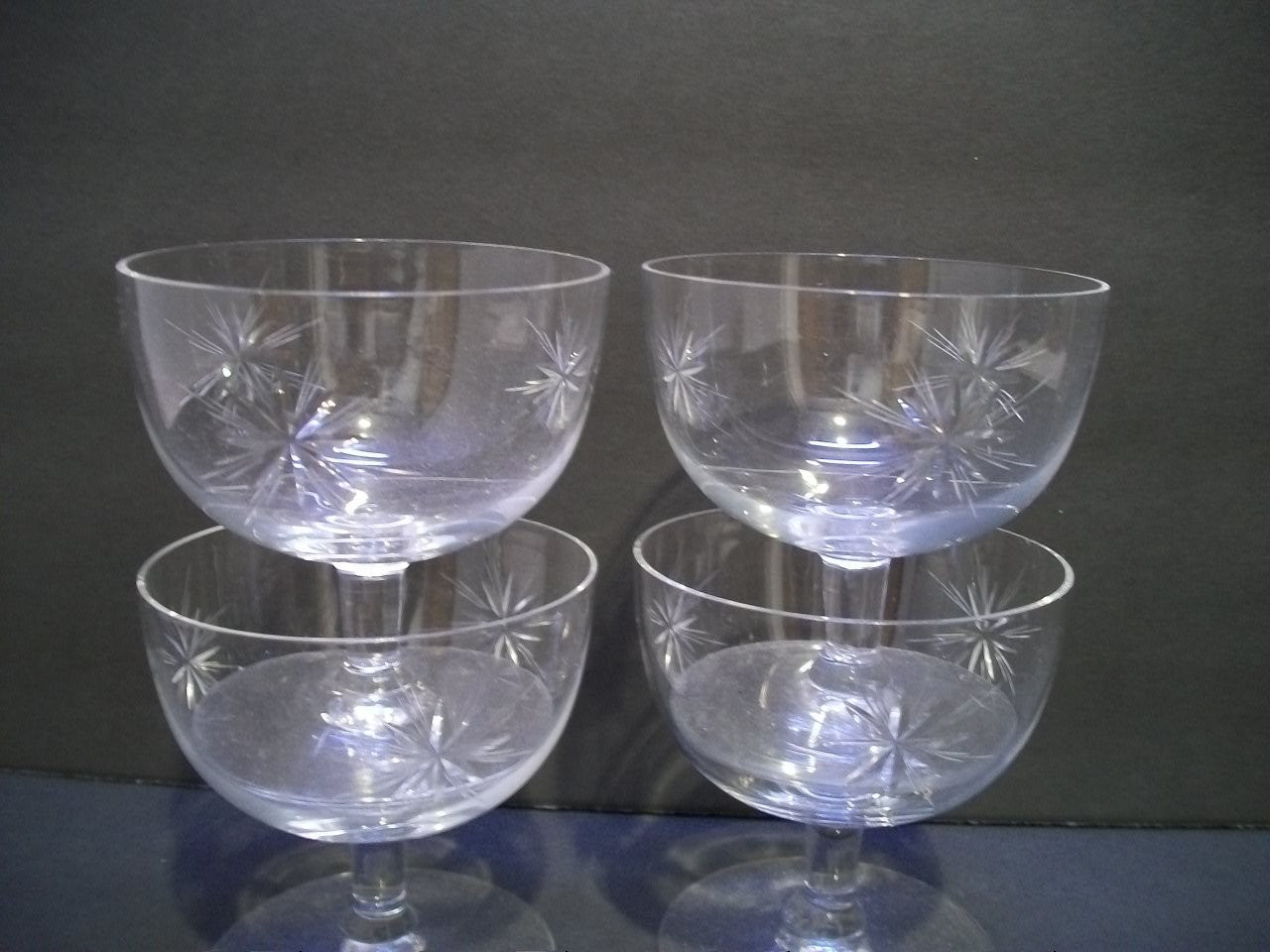 Glass Dessert Cups
 Vintage Dessert Cups Set of 4 Glass Dessert Dishes Small