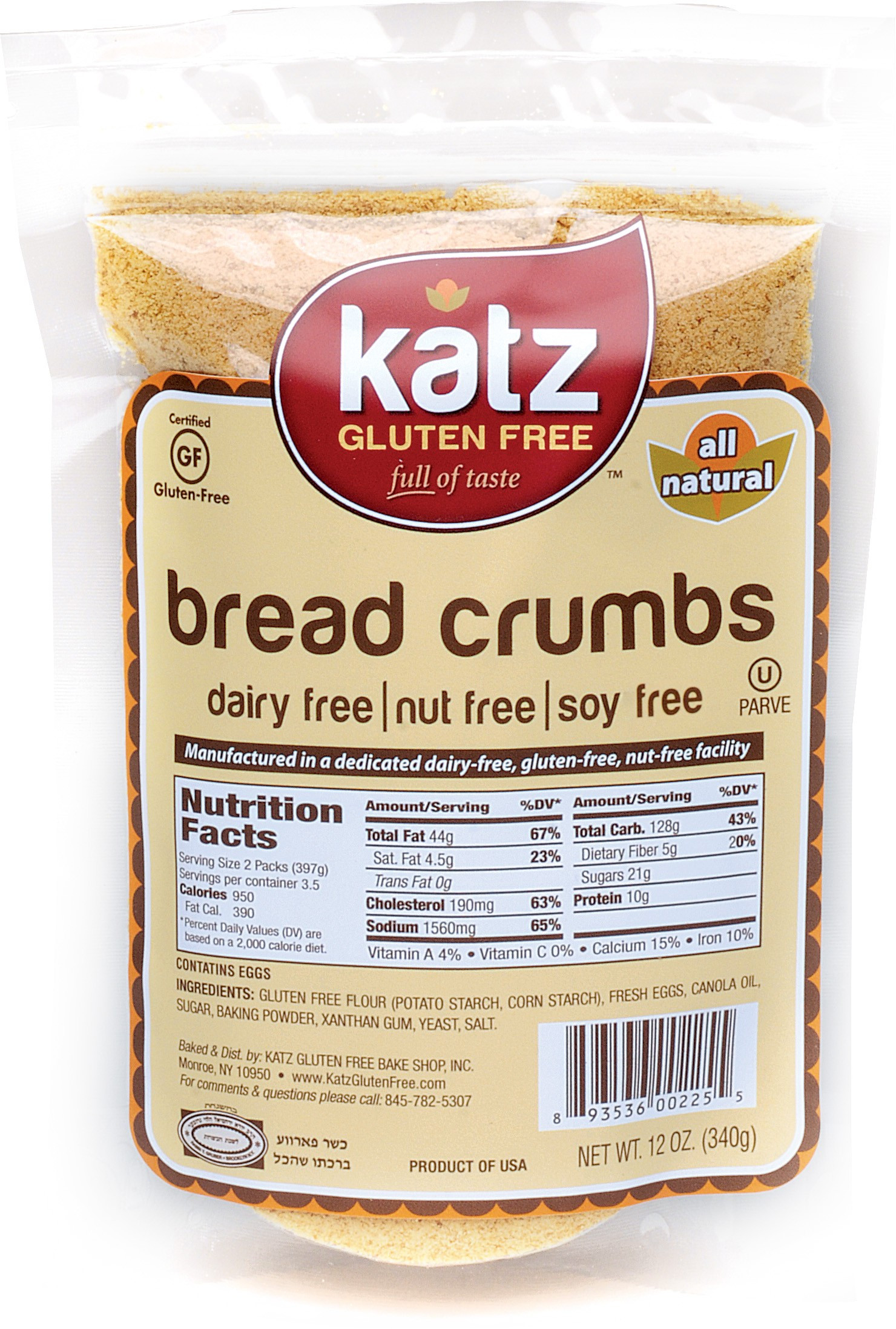 Gluten Free Bread Crumbs
 Katz Gluten Free Bread Crumbs