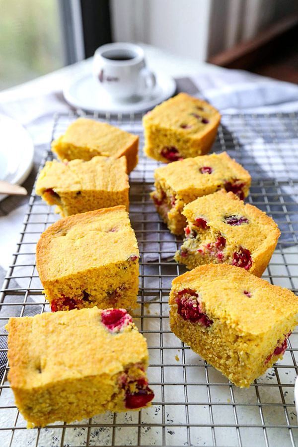 Gluten Free Dairy Free Cornbread
 Gluten Free Cranberry Cornbread