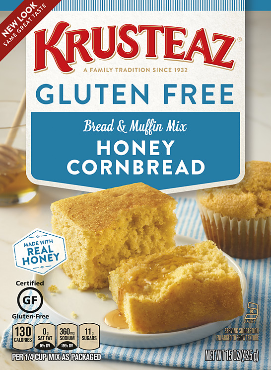 Gluten Free Dairy Free Cornbread
 Gluten Free Honey Cornbread & Muffin Mixes