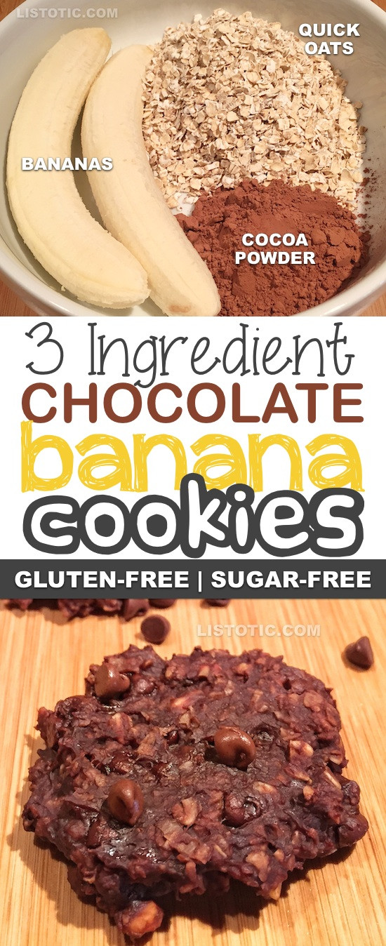 Gluten Free Dessert Recipes With Normal Ingredients
 3 Ingre nt Healthy Chocolate Cookie Recipe the perfect