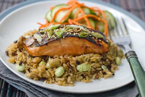 Gluten Free Dinners
 Gluten Free Asian Glazed Salmon with Edamame Rice Recipes