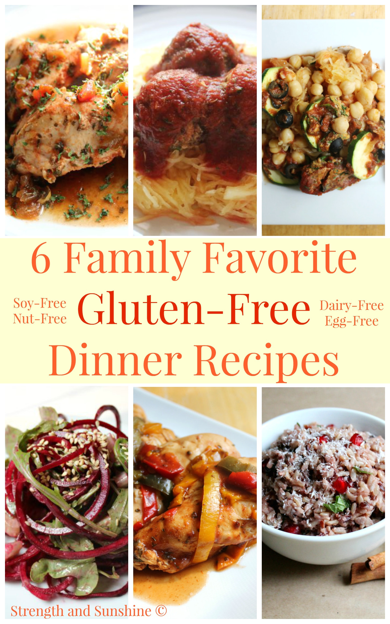 Gluten Free Recipes For Dinner
 6 Family Favorite Gluten Free Dinner Recipes