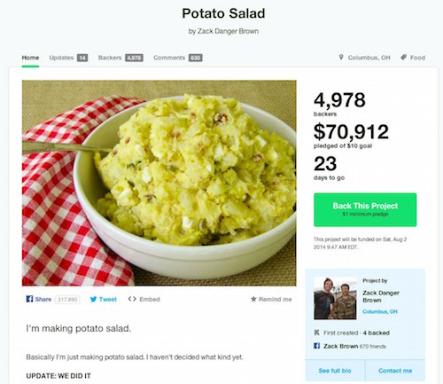 Gofundme Potato Salad
 WebMDiva