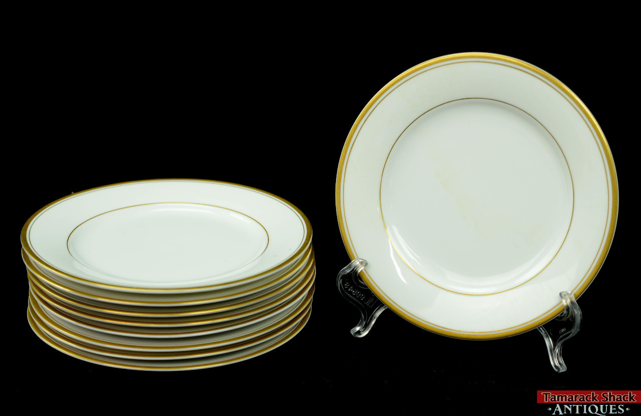 Gold Dinner Ware
 52 White Dinnerware With Gold Trim Antique Haviland